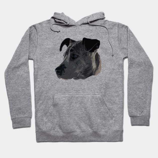 Black Pitbull Head Hoodie by Cook's Customs